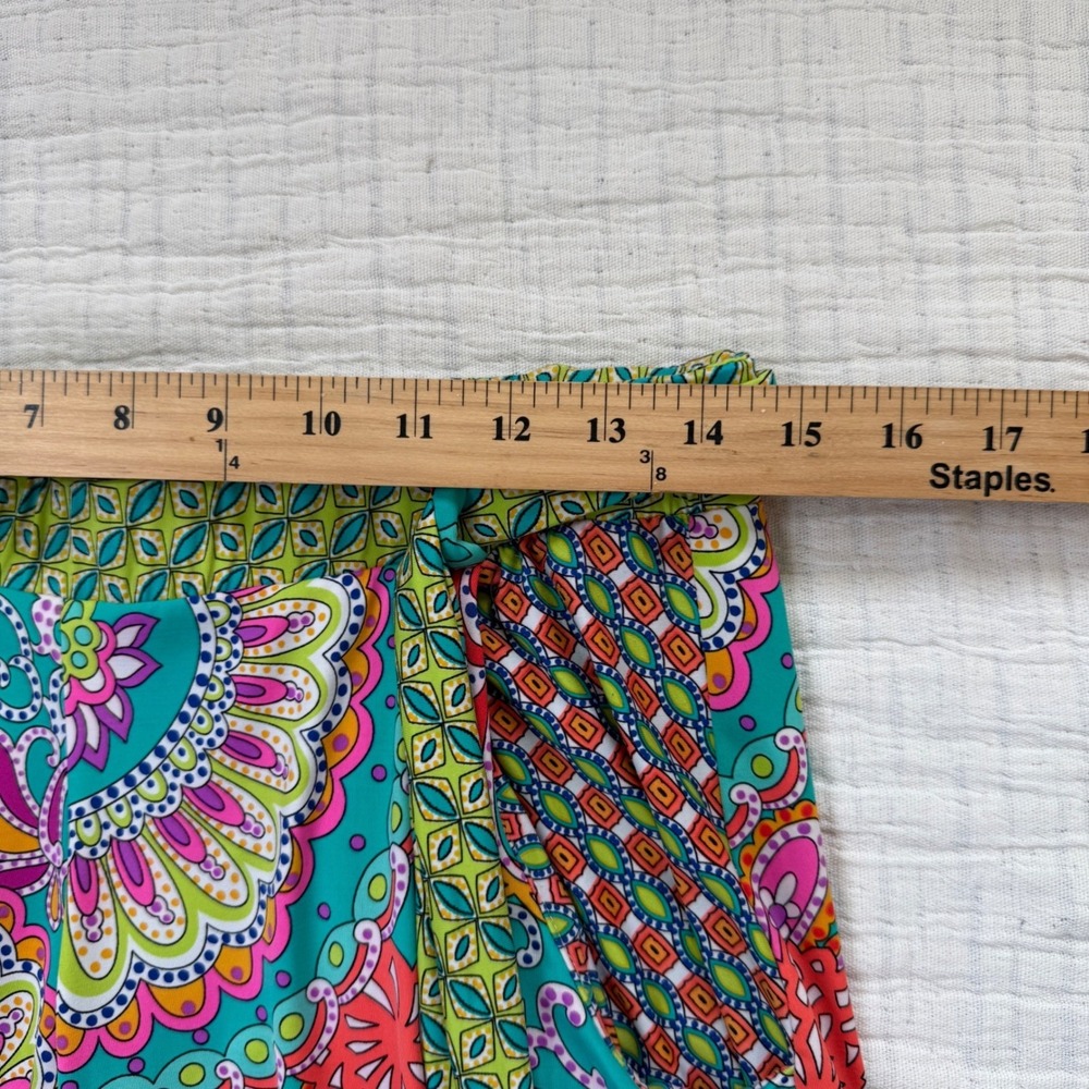 Trina Turk Maximalist Womens Paisley Wide Leg Tie Waist Pants Size S Psychedelic - Picture 5 of 8